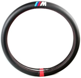 Gosweet Power SPORTS Car Steering Wheel Cover Carbon Fiber Decoration 38CM For BMW