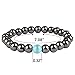 Casoty 7 Beaded Bracelets Chakras Bracelet Set of 5-8mm Volcano Lava Rock Stone Beads Healing Yoga Bracelets For Men and Women
