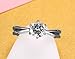 Xiangling Solitaire Cubic Zirconia CZ Wedding Engagemant Ring 6 Prongs 18K White Gold Plated Size 8