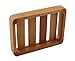 Beech Wood Flat Rectangle Wood Soap Dish Tray L 5¼ - W 4 - H ¾