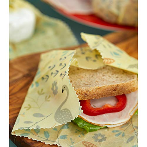 Beeswax Wrap Food Storage 4 Pack - Reusable, Eco-Friendly, Plastic Free, Non-Toxic - Thumbnail 7