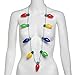 Prextex Christmas LED Light-Up Set Flashing Necklace, Bracelet, and Earrings Adorable Christmas Stocking Stuffers Accessories Set