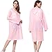 VICUNA POLO Adult Waterproof Raincoat with Hood & Sleeves Unisex Men Women Reusable Outdoor Rainwear (Pink, L(Chest 46.4''))