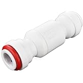 John Guest 3/8 Inch Imperial Single Check Valve, Push to Connect Plastic Plumbing Fitting, 3/8SCV-US