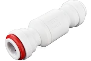 John Guest 3/8 Inch Imperial Single Check Valve, Push to Connect Plastic Plumbing Fitting, 3/8SCV-US