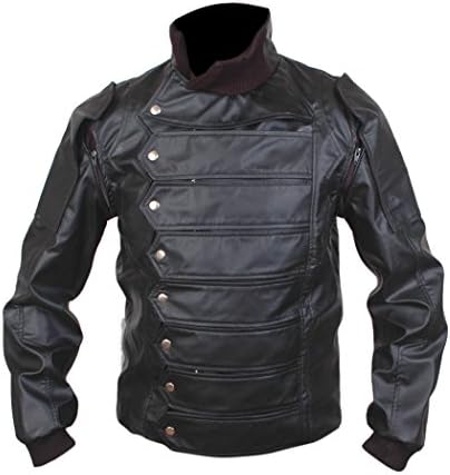 Captain America, The Winter Soldier Bucky Barnes Leather Jacket Black
