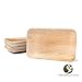 Naturally Chic Palm Leaf Plates - 9x6 Inch Rectangle Sushi Plate - Bamboo Plates Disposable, Eco Friendly, Disposable, Compostable and Biodegradable Plates for Weddings, Parties - 25 Pack