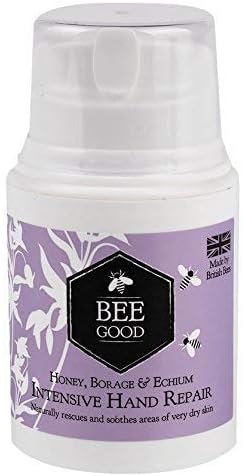 Bee Good - Hand Repair Cream with British Honey, Propolis, Beeswax and Plant Oils (50ml) Intensive All Natural Skin Care Moisturiser with Borage & Echium