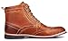 Kunsto Men's Leather Lace up Classic Brogue Boot US Size 9.5 Brown