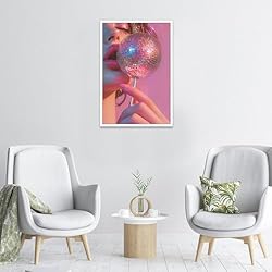 Retro Pink Disco Ball Posters Funky Cool Y2k