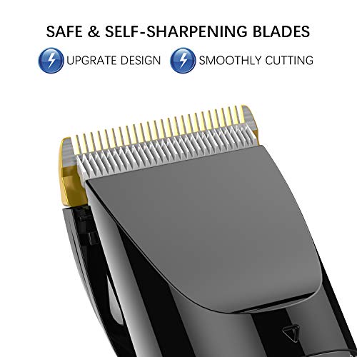 GOOLEEN Professional Hair Clippers for Men Cordless Hair Clipper Set Beard Trimmer Hair Trimmer IPX7 Waterproof USB Rechargeable Electric Hair Cutting Kit with Hairdressing Cape LCD Display