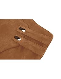 Mini falda corta para dama de ante sintético con cremallera en la parte trasera y línea A