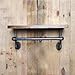 Wendy JINGQI DIY Industrial Pipe Shelves Wall Mounted,Clothing Rack Rustic Floating Wall Shelf with Metal Pipe Frame,Multi-Purpose Use (100CM)