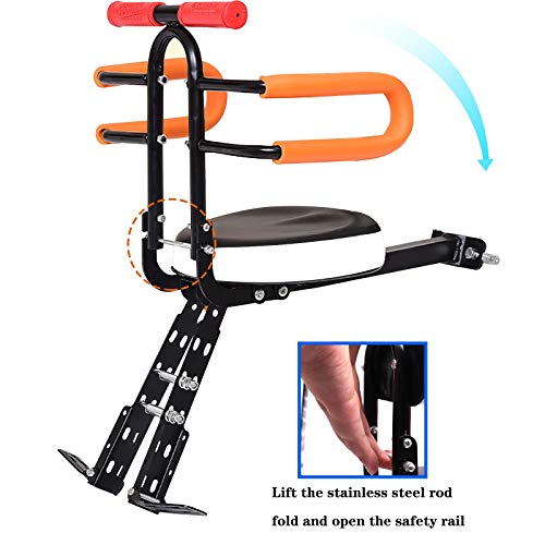 Front Mounted Child Bike Seats, Foldable Baby Kids' Bicycle Carrier