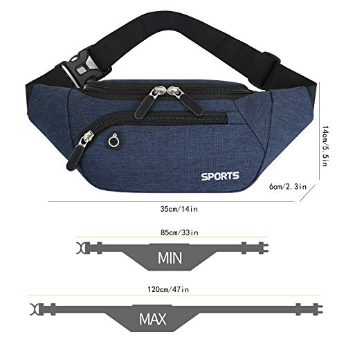 GERIINEER Waterdichte heuptas voor dames en heren, waterdichte heuptas met meerdere zakken, heuptas voor outdoorsporten… - Image 4