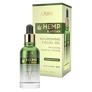 Azure Cosmetics Hemp & Argan Nourishing Korean Facial Oil – Moisturizing | Repairing | Lifts Skin Reducing Appearance Of…