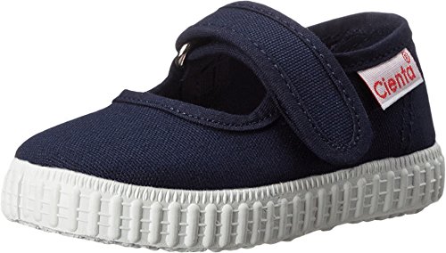 Cienta Mary Jane Sneakers for Girls - Navy Casual Shoes with Adjustable Strap, 29 EU (11 M US Toddler)