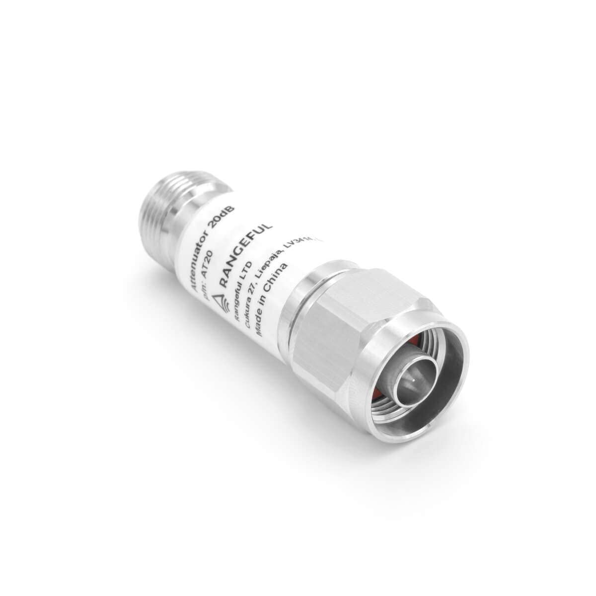 20 dB Fixed Attenuator up to 2 Watts 0 – 3000 MHz, N Male to N Female for 2G/3G/4G LTE/WiFi networks — image 1