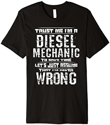 Mens Funny Diesel Mechanic Shirt for Diesel Mechanics 2XL Black