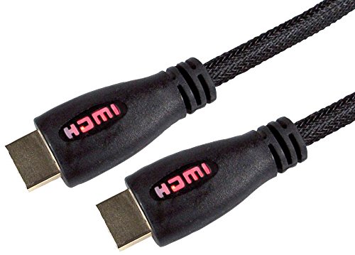 Pro Signal 99HD4-02RD High-Speed 4K HDMI Cable with Ethernet, 2m – Red LED Lights, Braided Nylon, Gold-Plated Connectors, 2160p @60Hz, Audio Return Channel (ARC)