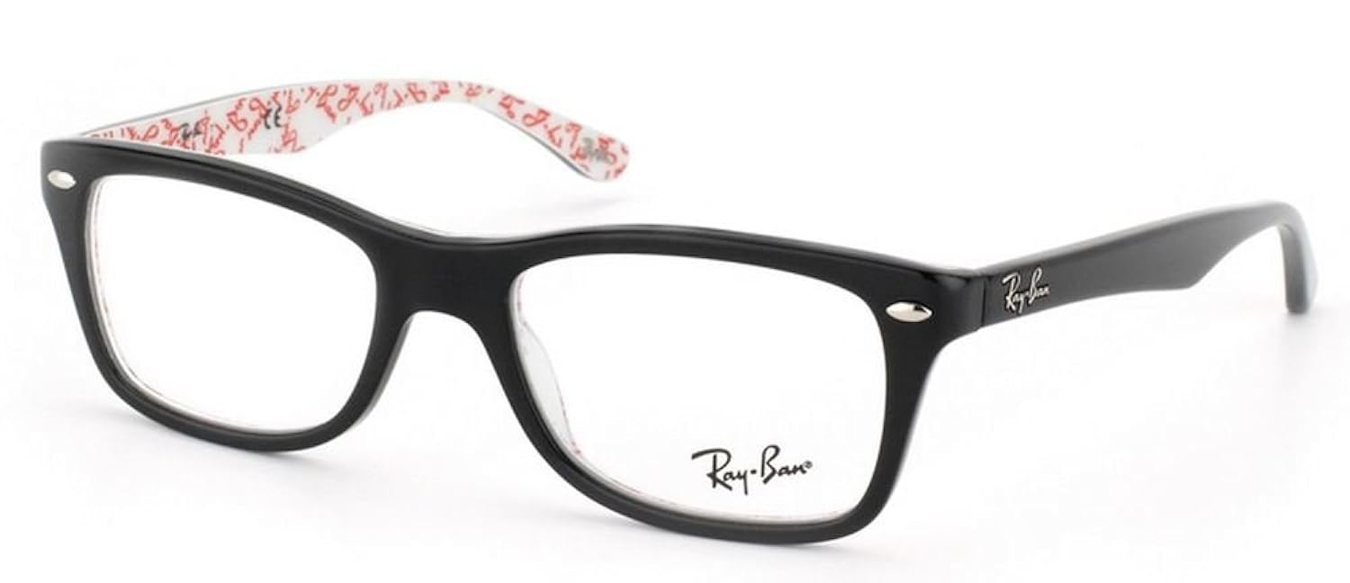 Ray Ban RX Gafas negro sobre blanco de textura RX