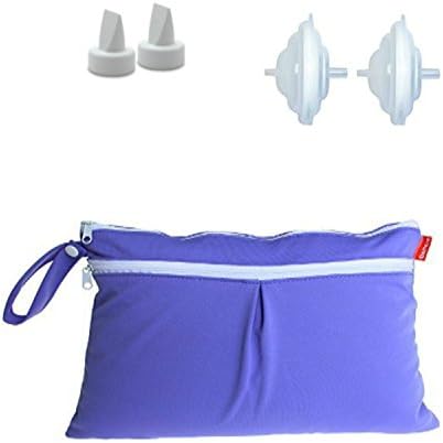 Breast Pumping Bundle With Wet Bag Breastfeeding - Pump Parts Include (1) Duckbill Valve For Pump (2) and Backflow Protectors (2)