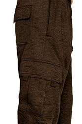 Men's Cargo Sweatpants Casual Fleece Joggers Loose