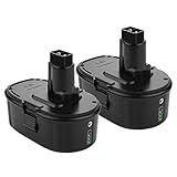 YABELLE 18V 3000mAh Li-ion Replacement Battery for Dewalt XRP DC9096 DC9098 DW9095 DW9096 DW9098 DE9503 Dewalt 18v Battery (2 Packs)