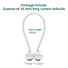 DEZENE Magnetic Curtain Tiebacks,The Most Convenient Drape Tie Backs,2 Pack Decorative Rope Holdback Holder for Big,Wide or Thick Window Drapries,16 Inch Long,White