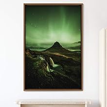 signwin Framed Canvas Wall Art Night View Landscape Canvas Prints Home Artwork Decoration for Living Room,Bedroom - 16x24 inches