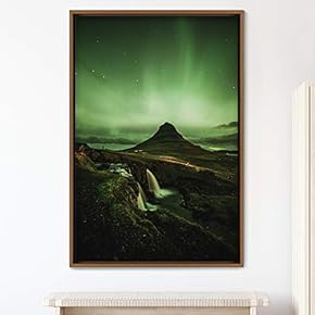 signwin Framed Canvas Wall Art Night View Landscape...