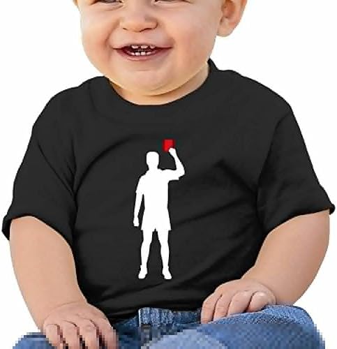 Baby's Red Card Referee Shirt Little Boy's &amp; Girl's Black Size 6 M (6-24 Months)