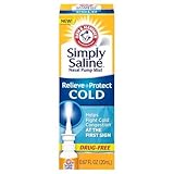 Arm & Hammer Simply Saline Nasal Mist - Drug Free - Relieve & Protect Cold .67 Fl. Oz