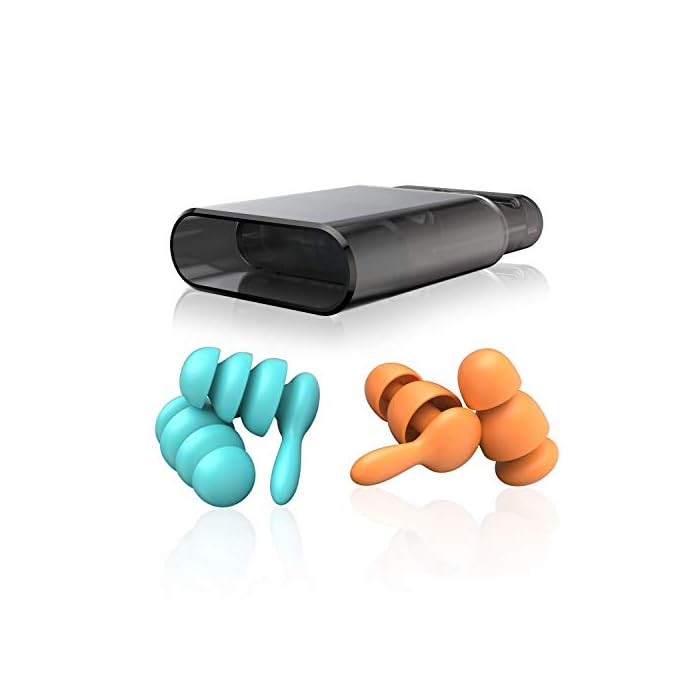 Reusable Noise Cancelling Earplugs for Sleeping, Concerts, Airplanes and More by USEVEN - Waterproof High Fidelity…
