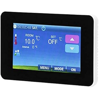 Caredy Thermostat, 4.3in 16A Smart Thermostat with Touchscreen LCD Display Electrical Programmable Thermostat Heating Temperature Controller for Floor Heating