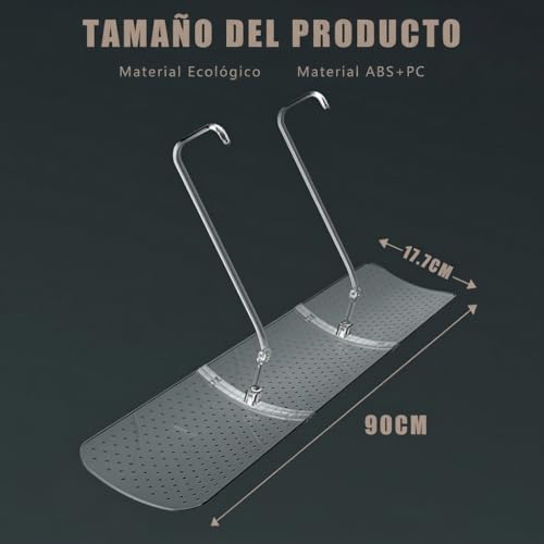 UZNOONL Deflector de Aire Acondicionado Minisplit, Retractable Conditioner air Desviador, Diseño Poroso Antidirecto, Hogar/Oficina, Bebés, Ancianos, Embarazadas, Todas las Estaciones - Transparente