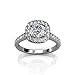 Cate & Chloe Celeste Glory 18k White Gold Ring, Engagement Ring, Wedding & Promise Ring, Silver Ring, White Gold Jewelry
