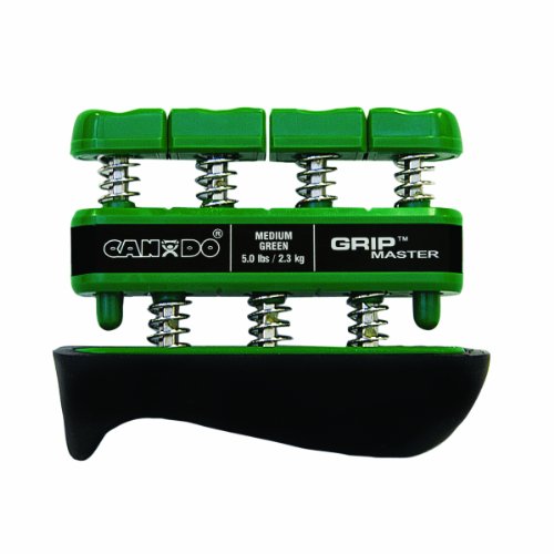 CanDo GripMaster Hand Exerciser, Green, Medium Tension