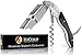 Hicoup Wine Opener - Professional Corkscrews for Wine Bottles w/Foil Cutter and Cap Remover - Manual Wine Key for Servers, Waiters, Bartenders and Home Use - Ebony Wood