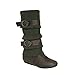 Slouchy Sweater Buckle Mid Calf Boot (10, grey21) [Apparel]