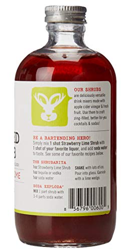 The Twisted Shrub | Strawberry Lime | Apple Cider Vinegar Drink Mixers for Healthier Sodas & Cocktails | 8oz bottle - Thumbnail 3