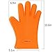 BBQ Grilling Gloves Oven Mitts Gloves for Cooking Baking Barbecue Potholder（Orange）