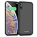 Battery Case for iPhone X/XS 6500mAh,Yacikos Portable Protective Charger Case Rechargeable Extended Battery Pack Charging Case for iPhone X/XS/10 (5.8 inch) Backup Cover Power Bank - Deep grey