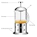 20 Ounce Coffee Pot French Press Double Filter Stainless Steel Heat Resistant Glass Espresso Maker by KUWAN