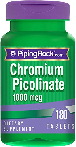 Piping Rock Ultra Chromium Picolinate 1000 mcg 180 Tablets Dietary Supplement