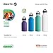 WaterFit Straw Lid - Replacement Cap for Standard Mouth Sport and Travel Water Bottle 12oz / 18oz / 21oz & 24oz with 2 Straws and Straw Brushes (Black+Paracord)