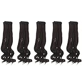 5pcs/Lot,5.91inchX39.37inch Long Curly Black Doll Hair Wefts BJD Dolls Hair Wigs for 1/3 1/4 1/6 BJD Natural Colors