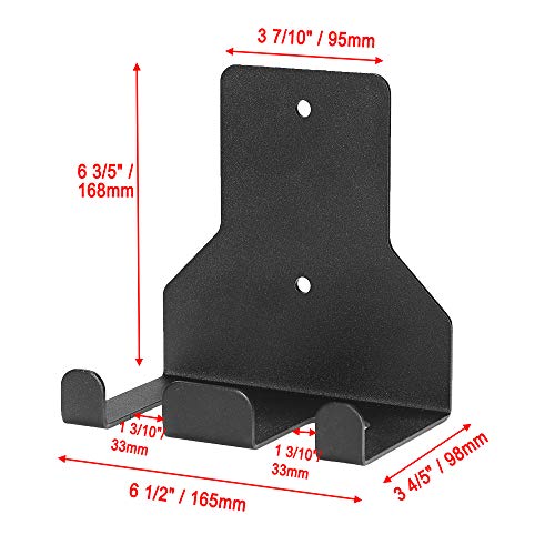 sbkj Double Barbell Storage,Vertical Wall Mounted Barbell Holder,Heavy Duty Steel Mount Wall