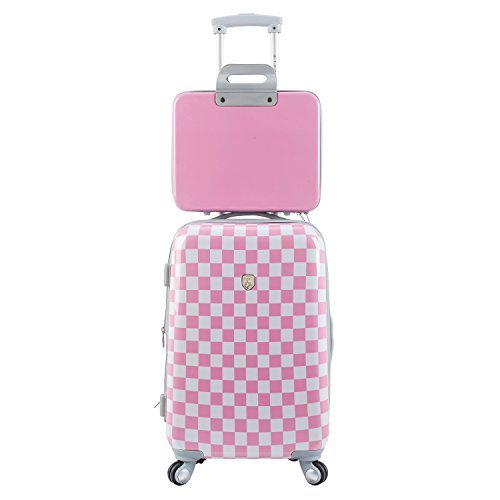 Travelers Club Paris Fashion 2PC Spinner Expandable Hardside Luggage Set - Pink