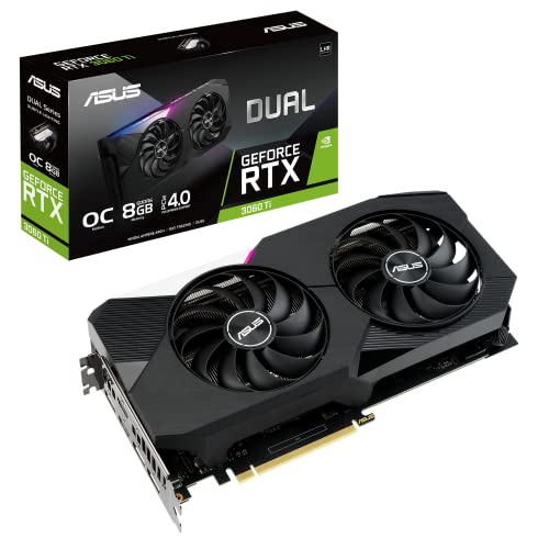 ASUS Dual NVIDIA GeForce RTX 3060 Ti V2 OC Edition Gaming Graphics